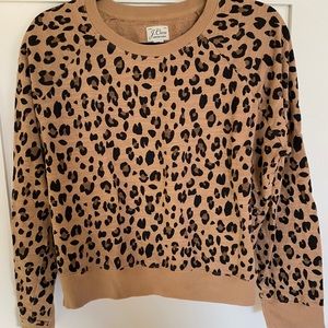 J. Crew leopard vintage terry